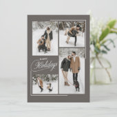 モダンラブカップル フォト ホリデー カード (スタンド正面)