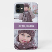 モダンラブユーおばあちゃん2 フォト パープル Case-Mate iPhoneケース (裏面)