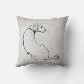 モダンラブラドールドッグアート クッション (裏面)