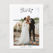 モダンラブ アンド サンクス カリグラフィー スクリプト ポストカード (正面)