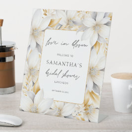 モダンラブ・イン・ブルーム フラワーズ ウェルカム ブライダルシャワー 台座サイン