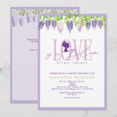 モダンラブ イン ブルーム 藤の庭 ブライダルシャワー 招待状 (正面/裏面)