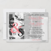 モダンラブ ウェディング 招待状 - コーラル (正面)