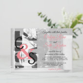 モダンラブ ウェディング 招待状 - コーラル (スタンド正面)