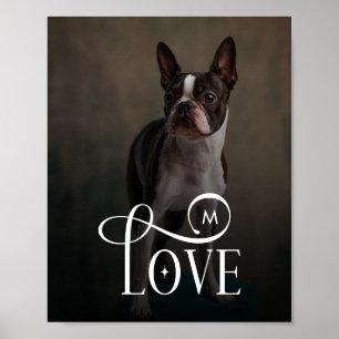 モダンラブ オーダーメイド 犬 ペット 写真 モノグラム ポスター