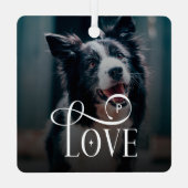 モダンラブ カスタムペット フォトモノグラム メタルオーナメント (裏面)