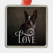 モダンラブ カスタムペット フォトモノグラム メタルオーナメント (正面)