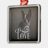 モダンラブ カスタムペット フォトモノグラム メタルオーナメント (左)