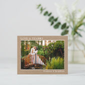 モダンラブ サンクス ウェディング フォト フレーム クラフト ポストカード (スタンド正面)