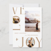 モダンラブ＆ジョイ ファミリーフォト クリスマスカード (正面)