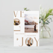 モダンラブ＆ジョイ ファミリーフォト クリスマスカード (スタンド正面)