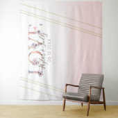 モダンラブ ブラッシュピンク 自撮り背景 ウェディング タペストリー (インサイチュ)