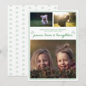 モダンラブ | ホリデー ニューミュージック フォト コラージュ カード (正面/裏面)