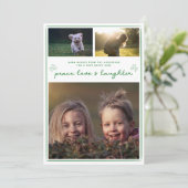 モダンラブ | ホリデー ニューミュージック フォト コラージュ カード (スタンド正面)