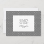 モダンラブ ホワイトカラーブロック ファミリーフォトコラージュ シーズンカード (裏面)