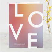 モダンラブ ヴァレンタインデー グラデーション オンブレ カード (黄色い花)