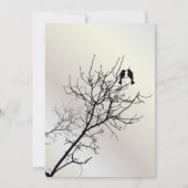 モダンラブ 鳥の木 白 結婚式招待状 招待状 (裏面)