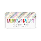 モダンラベルメリーと明るいはっきりしたカラフル型 ラベル (正面)