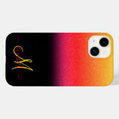 モダンラメグラデモノグラムブラック Case-Mate iPhoneケース (裏面 (横))