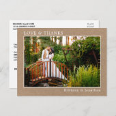 モダンラ感謝してい結婚ブの写真フレームクラフト ポストカード (正面/裏面)