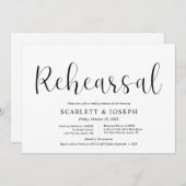 モダンリカジュアルハーサルと夕食 招待状 (正面/裏面)