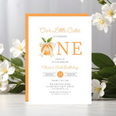 モダンリトルキューティー オレンジシトラス 1歳誕生日 招待状