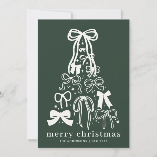 モダンリボンボウズグリーン クリスマス (正面)