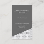 モダンリングや輪シンプル幾何パターモダンンスタイリッシュ 名刺 (裏面)