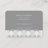 モダンリングや輪シンプル幾何パターモダンンスタイリッシュ 名刺 (裏面)