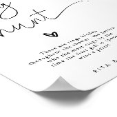 モダンリングや輪狩りブライダルシャワーゲーム標識 ポスター (角)