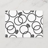 モダンリングや輪白黒のオ結婚ンラインRSVPカード エンクロージャーカード (裏面)