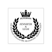 モダンリースとクラウンカスタム差出人住所 ラバースタンプ (インプリント)