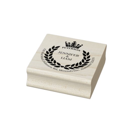 モダンリースとクラウンカスタム差出人住所 ラバースタンプ (スタンプ)