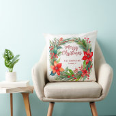 モダンリースとスクリプト |メリークリスマス クッション (椅子)