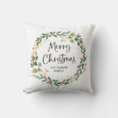 モダンリースとスクリプト |メリークリスマス クッション (正面)