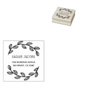 モダンリースと名前をカスタムする |差出人住所 ラバースタンプ (押印)