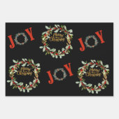 モダンリースと喜び ラッピングペーパーシート (正面3)