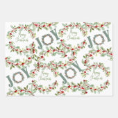 モダンリースと喜び ラッピングペーパーシート (正面)