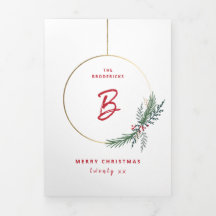 モダンリースのホリデースワッグ クリスマスフォト