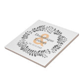 モダンリースの陶製結婚タイル タイル (側面)