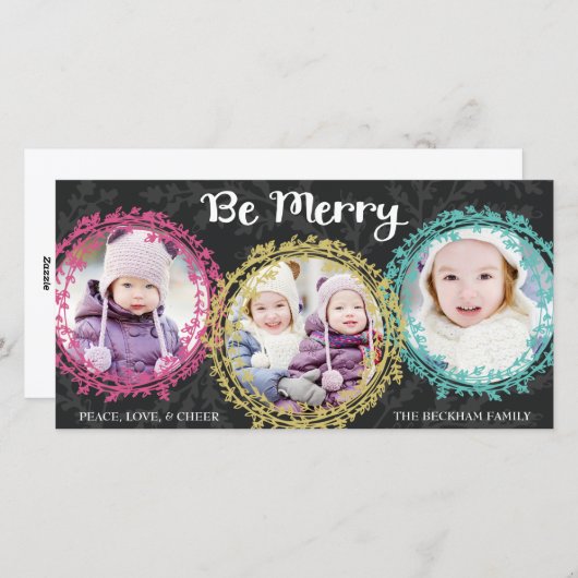 モダンリースは三メリー色フォトグレー シーズンカード (正面/裏面)