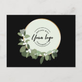 モダンリースカスタムロゴの感謝してい業務 シーズンポストカード (正面)