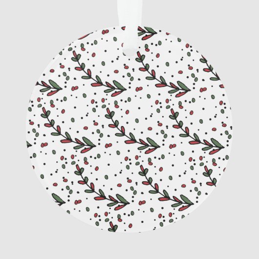 モダンリースベビーの初めてのクリスマス写真 オーナメント (裏面)