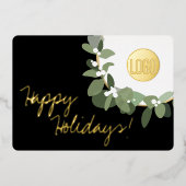 モダンリース会社のロゴブラック実在金ゴールド 箔シーズンカード (正面)