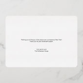 モダンリース会社のロゴブラック実在金ゴールド 箔シーズンカード (裏面)