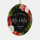 モダンリース写真初めてのクリスマス セラミックオーナメント (右)