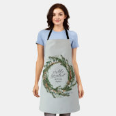 モダンリース台本の世界で最も偉大な家族ギフト エプロン (着用した状態)