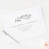 モダンリース差出人住所ラベル 長方形シール (封筒)