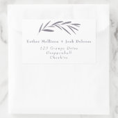 モダンリース差出人住所ラベル 長方形シール (バッグ)