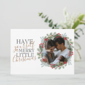 モダンリース&フォトメリークリスマス シーズンカード (スタンド正面)